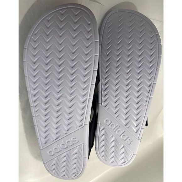 adidas F35416 Unisex Men's Sz 12 Women's Sz 13 Black/White Adilette Sandal - Picture 3 of 4